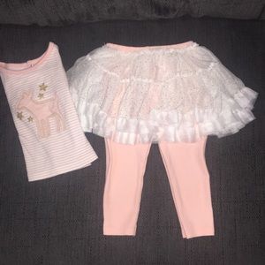 Baby girl tutu legging outfit